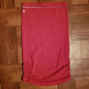 Coral Lulu Lemon Reversable Tube Top Fitted